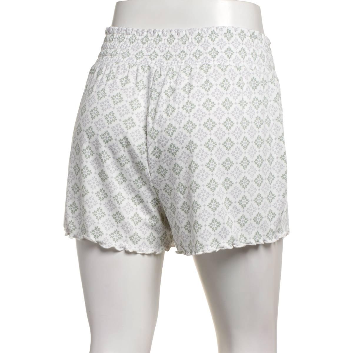 Womens René Rofé® Geo Sleep Smocked Pajama Shorts