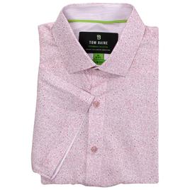 Mens Tom Baine Slim Fit Short Sleeve Dress Shirt - Rose Floral
