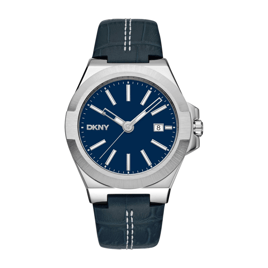 Mens DKNY Modernist Blue Dial Blue Leather Watch - DK1G047L0025