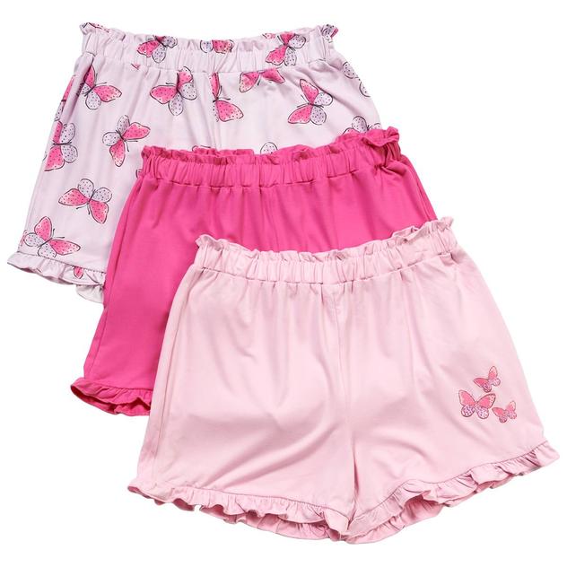 Girls (7-12) BTween® 3pk. Butterfly Ruffled Shorts