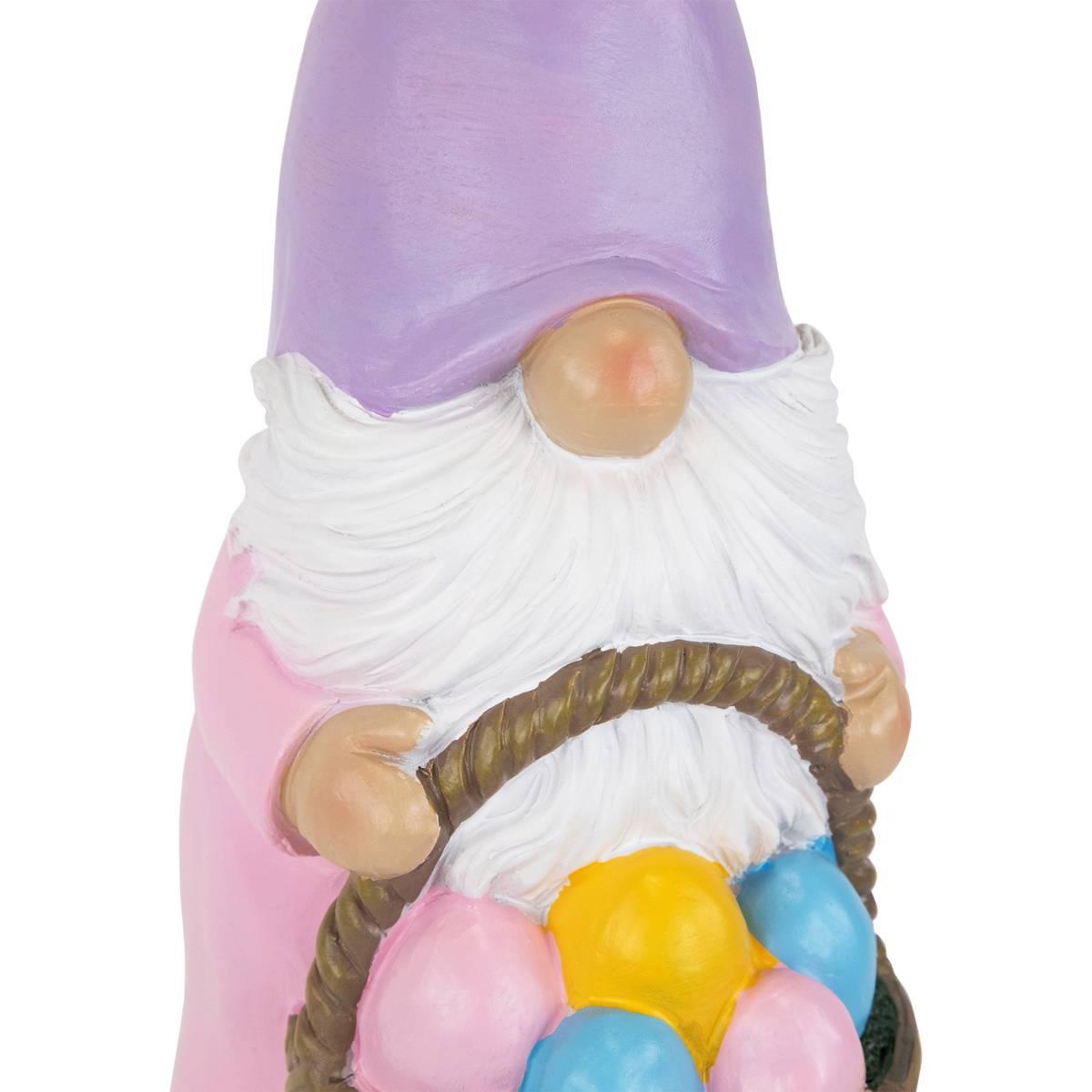 Northlight Seasonal Easter Bunny Gnome with Egg Basket Figurine