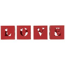 Northlight Seasonal Valentine''s Day Red Candle Holders - Set of 4