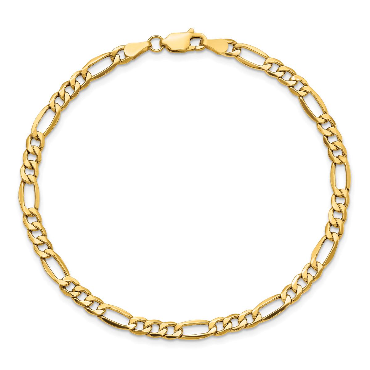 Gold Classics(tm) 4.40mm. 14k Semi Solid Figaro Bracelet