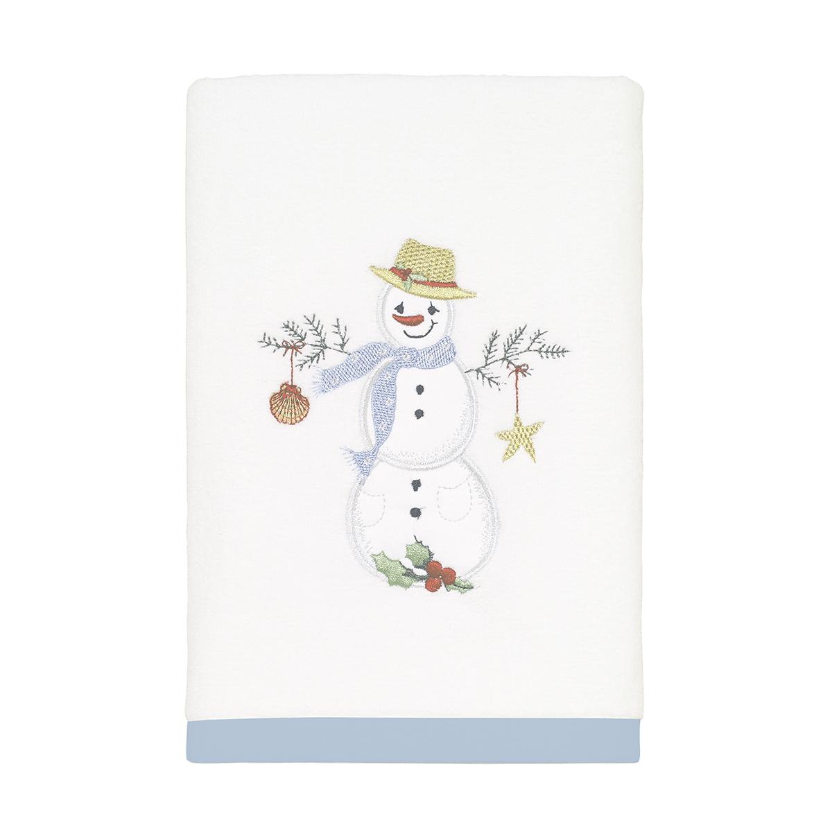 Avanti Coastal Snowman Bath Towel Collection
