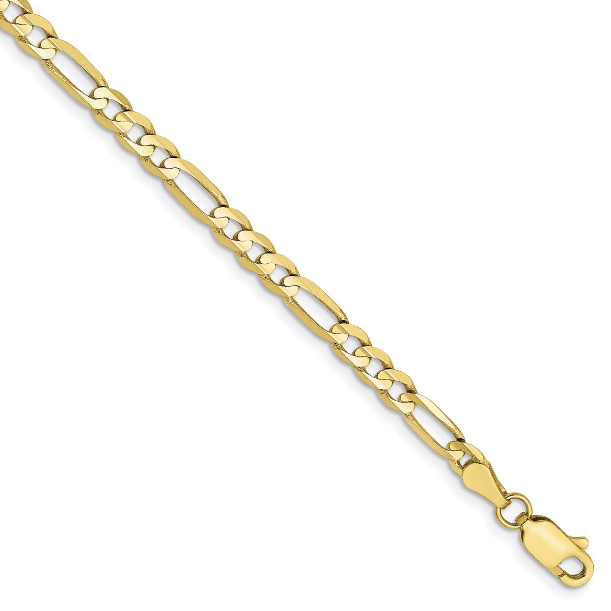 Unisex Gold Classics™ 10kt. 4mm 20in. Light Concave Figaro Chain