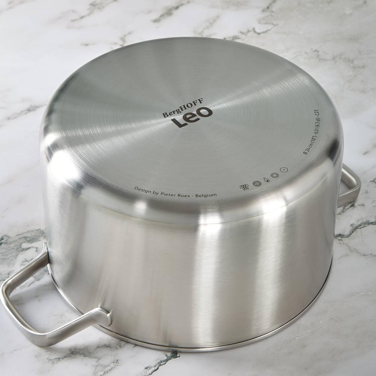 BergHOFF Graphite Stainless Steel 10in. Stockpot w/ Glass Lid