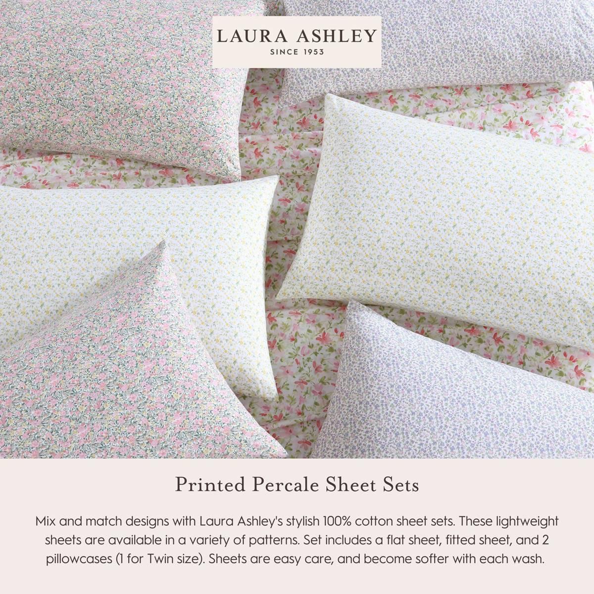 Laura Ashley Loveston 100% Cotton Floral Sheet Set
