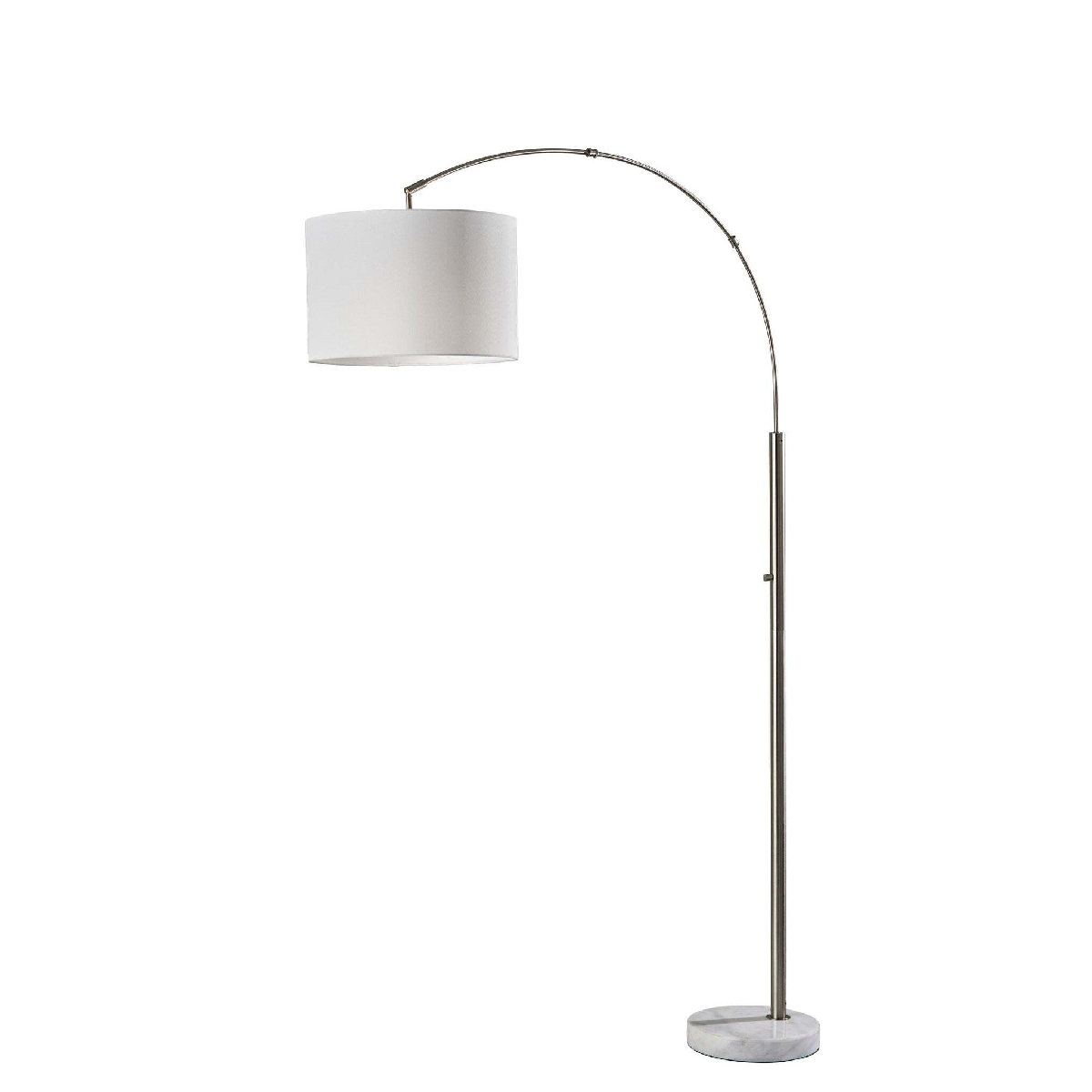 Simplee Adesso Rigley Arc Lamp with White Shade