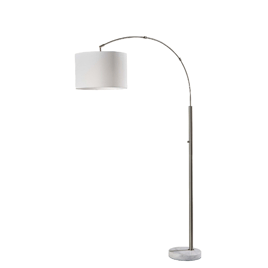 Simplee Adesso Rigley Arc Lamp with White Shade