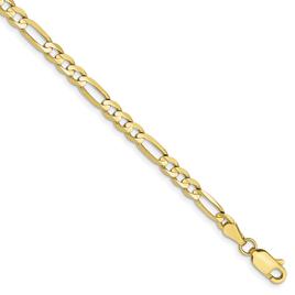 Unisex Gold Classics™ 10kt. 4mm 16in. Light Concave Figaro Chain