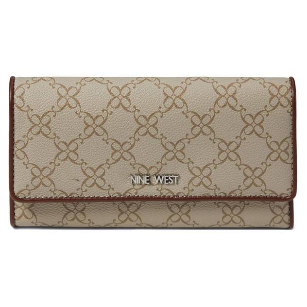 Womens Nine West Zuri Embroidered Logo Wallet