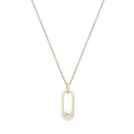 Precious Elegance(tm) Gold Plated Silver Paper Clip Drop Pendant