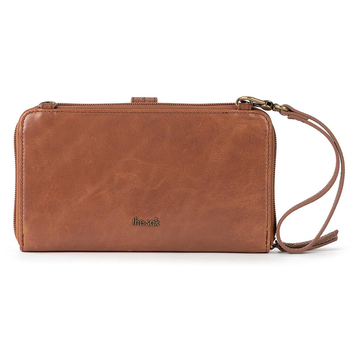 The Sak Large Tobacco Floral Embossed Smartphone Wristlet