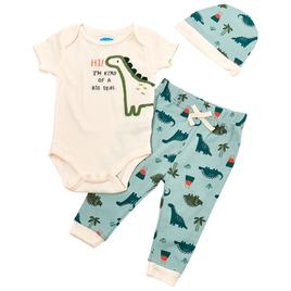 Baby Boy (NB-9M) Rene Rofe(R) 3pc. Dino Pants Set w/Hat