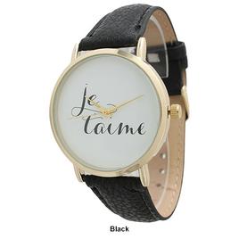 Womens Olivia Pratt Je T’aime Leather Strap Watch - 13444