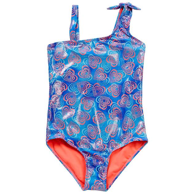 Girls (7-16) Limited Too™ One Piece Retro Heart Ombre Swimsuit
