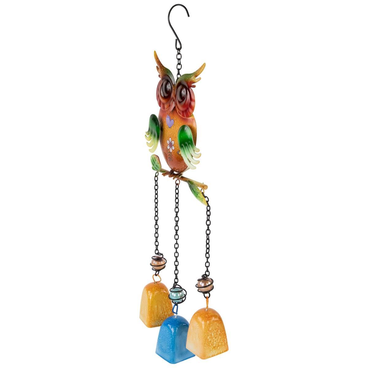 Northlight Seasonal 10in. Metal Owl Outdoor Garden Windchime