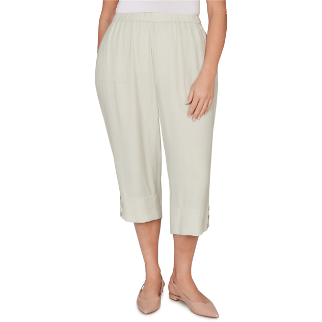 Plus Size Alfred Dunner Vintage Charm Pull On Capris