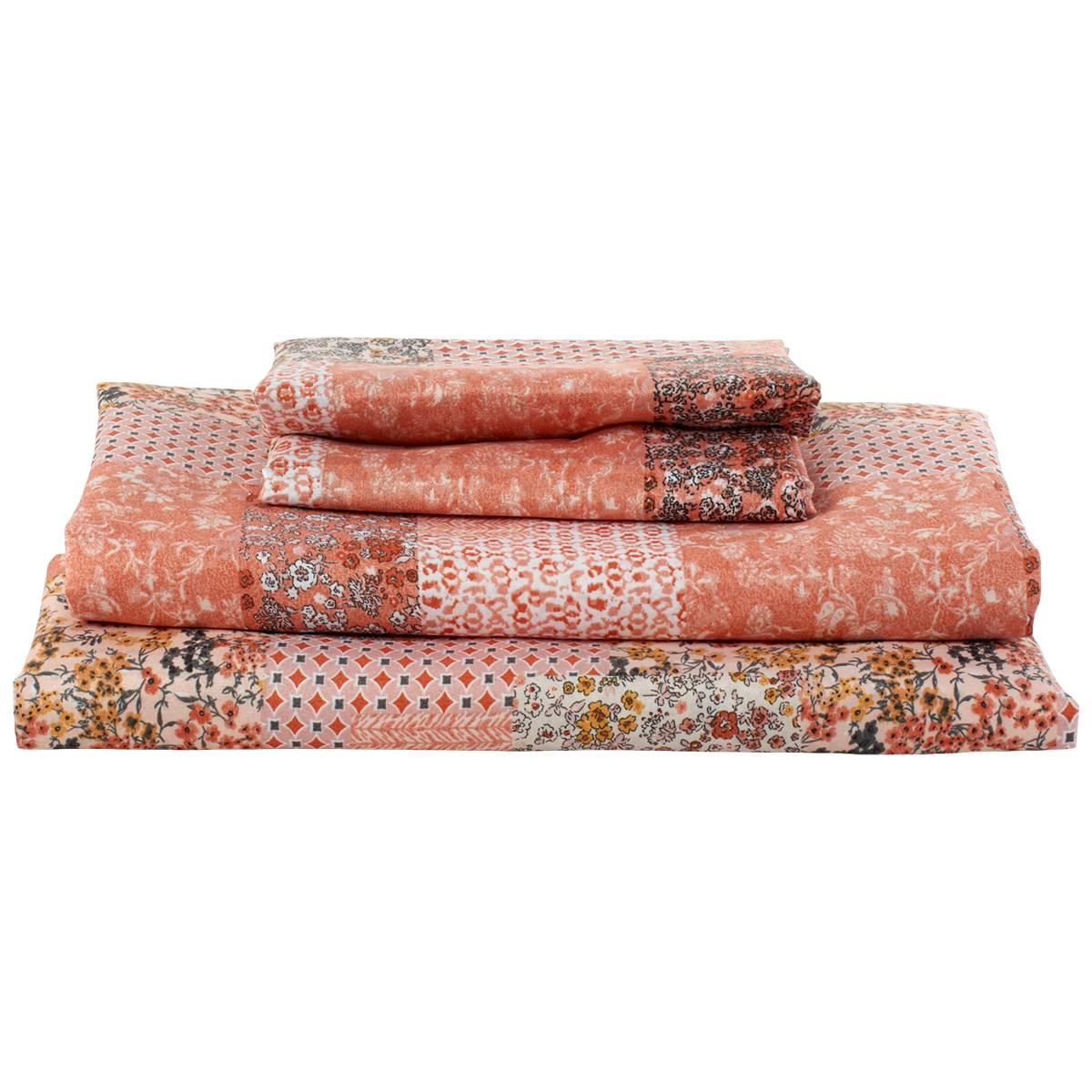 Ashley Cooper(tm) Julie Coral Microfiber Sheet Set