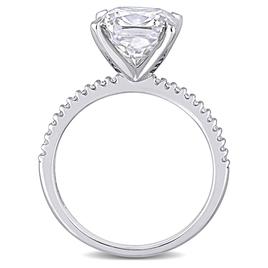 Gemstone Classics™ 14kt. White Gold Moissanite & Diamond Ring