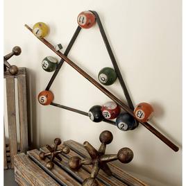 9th & Pike® Billiards Iron Metal Wall Plaque