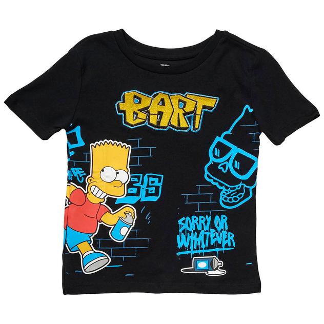 Boys (4-7) Bart Simpson Short Sleeve Graffiti Graphic Tee