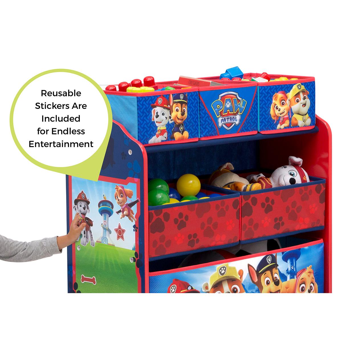 Delta Children Nick Jr. Paw Patrol 6 Bin Toy Storage Organizer