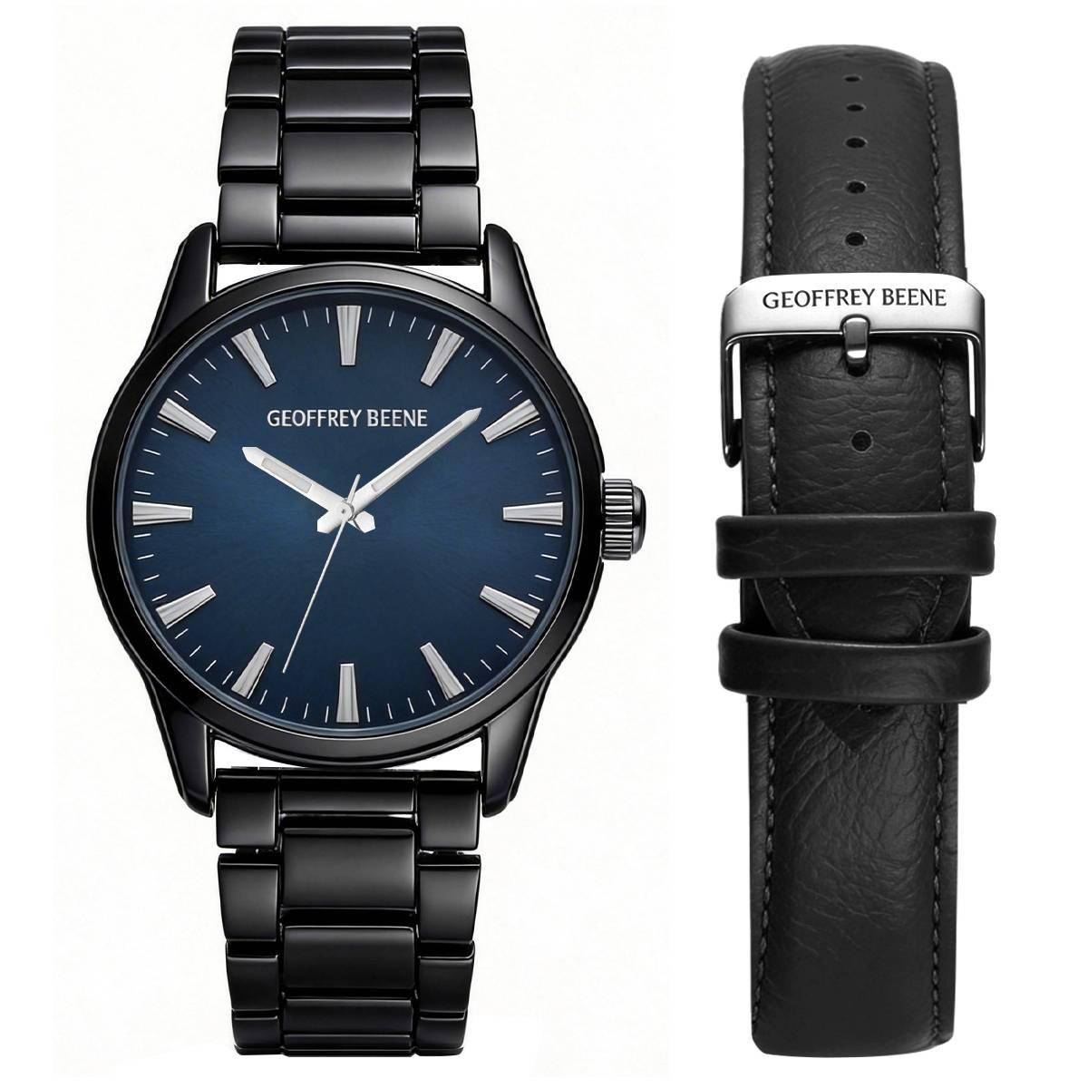 Mens Geoffrey Beene Blue Dial Watch Set - GBS8110GU
