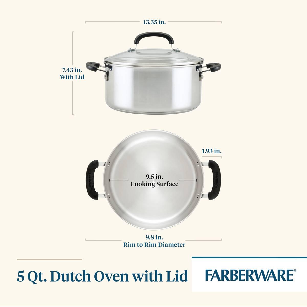 Farberware® Brilliance Stainless Steel 5qt. Dutch Oven w/ Lid