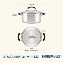 Farberware® Brilliance Stainless Steel 5qt. Dutch Oven w/ Lid