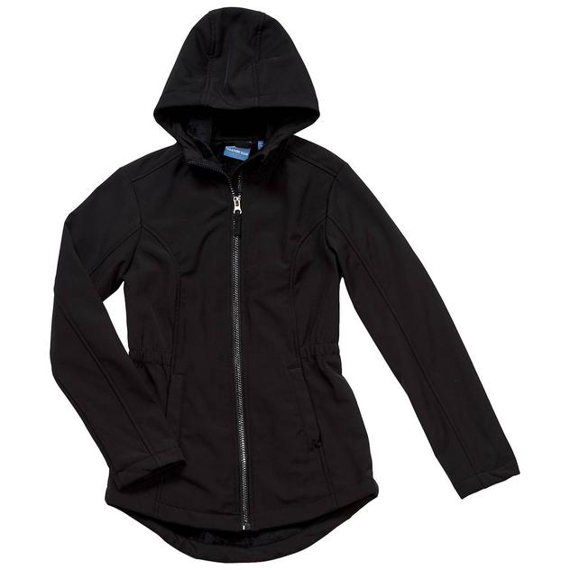 Girls (7-16) Weather Club Long Soft Shell Jacket w/ Elastic Waist