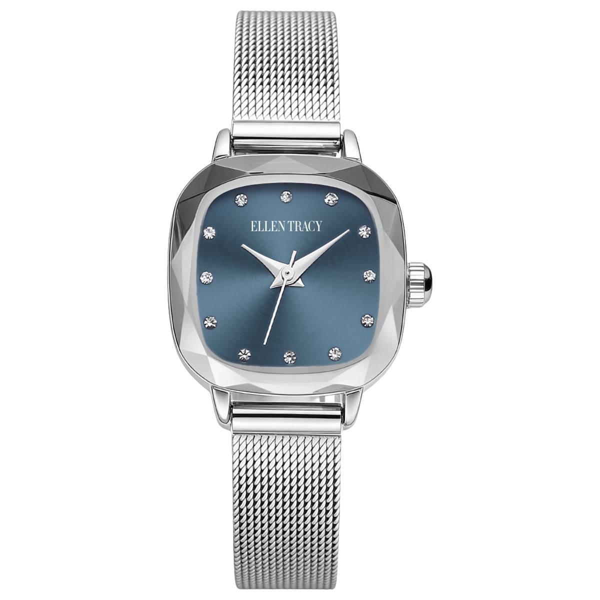 Womens Ellen Tracy Silver-Tone Teal Dial Watch - ET5427SLT