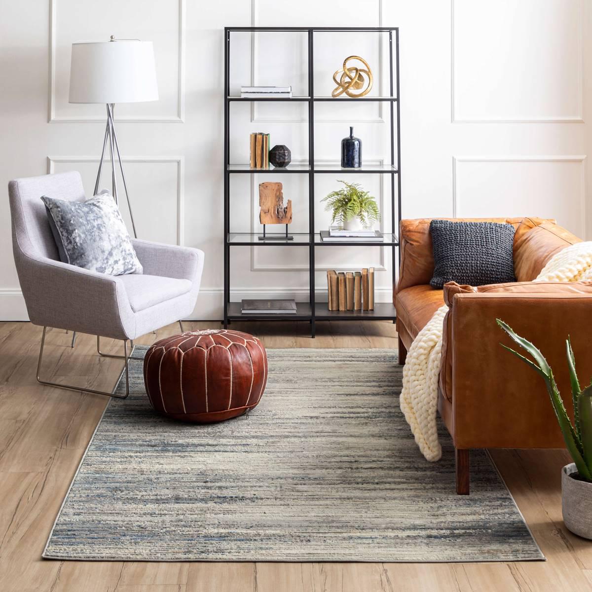 Mohawk Home Furie Stripe Light Grey Large Area Rug