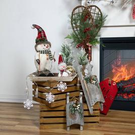 Northlight Seasonal 9.5in. Skiing Snowman Christmas Ornament