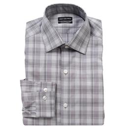 Mens Van Heusen(R) Slim Fit Plaid Dress Shirt - Mud Green