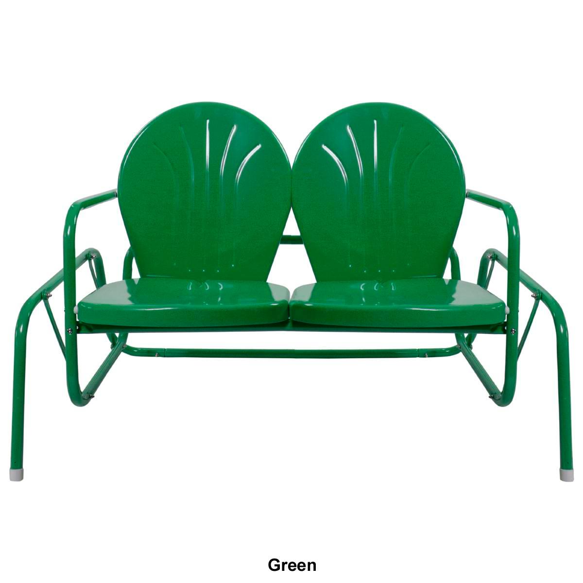 Northlight Seasonal Retro Metal Tulip Double Glider Patio Chair