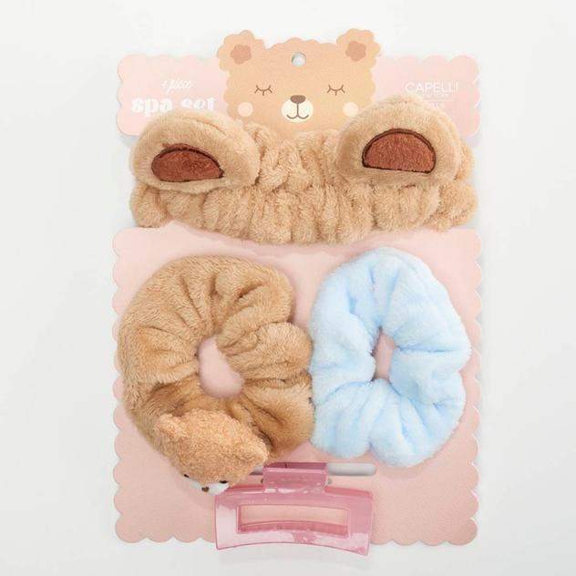 Girls Capelli®  New York 4pc. Bear Headwrap & Hair Spa Set