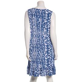 Womens MSK Sleeveless Abstract Ruffle Hem Shift Dress