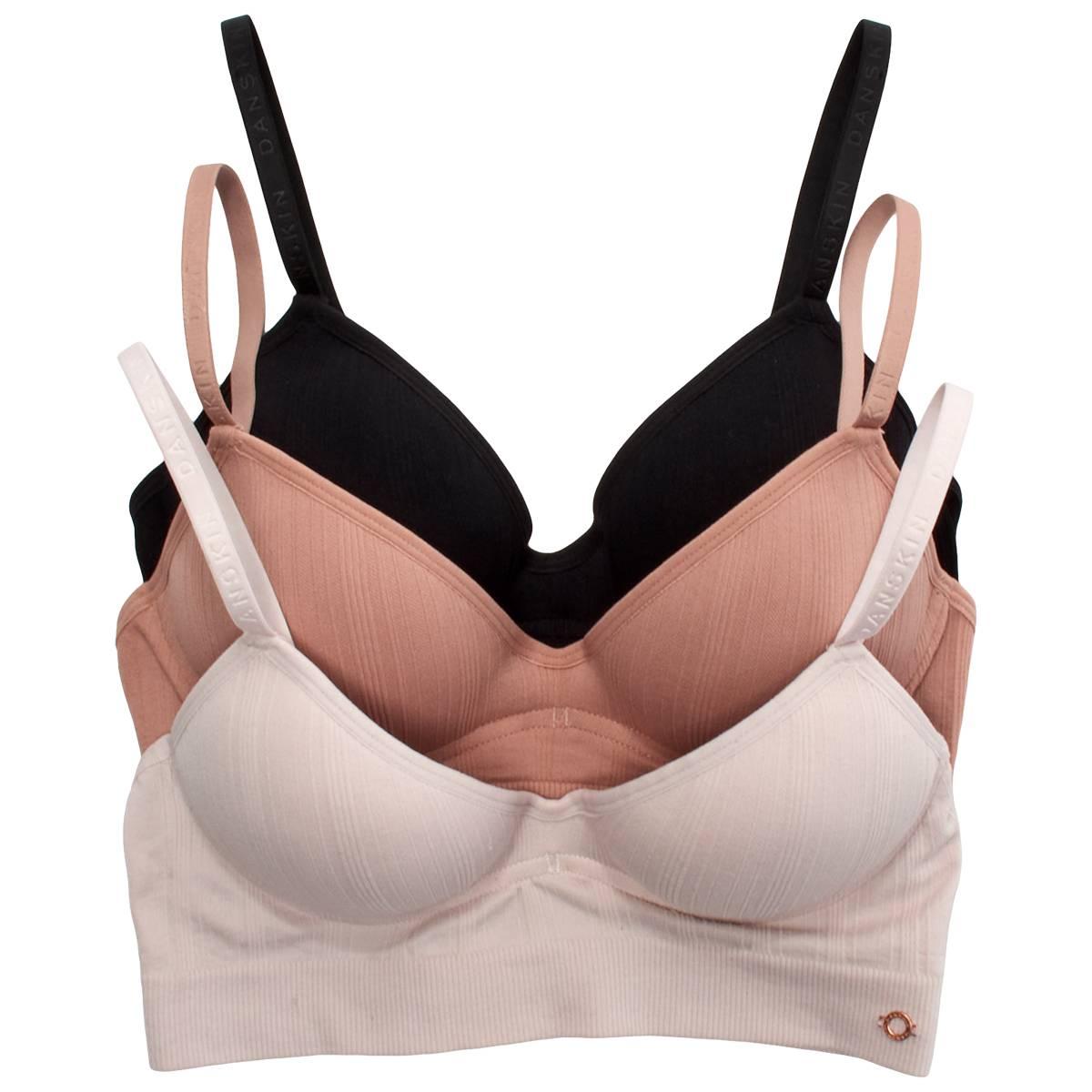 Womens Danskin 3pk Seamless Molded Wire-Free Bra DS3951-3PKH