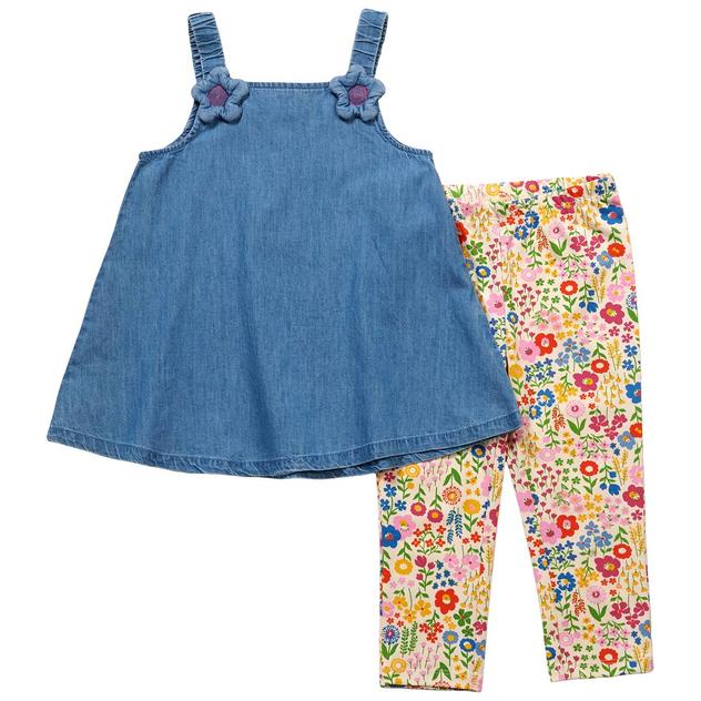 Girls (4-6x) Kids Headquarters® Denim Tank w/ Capri Leggings Set