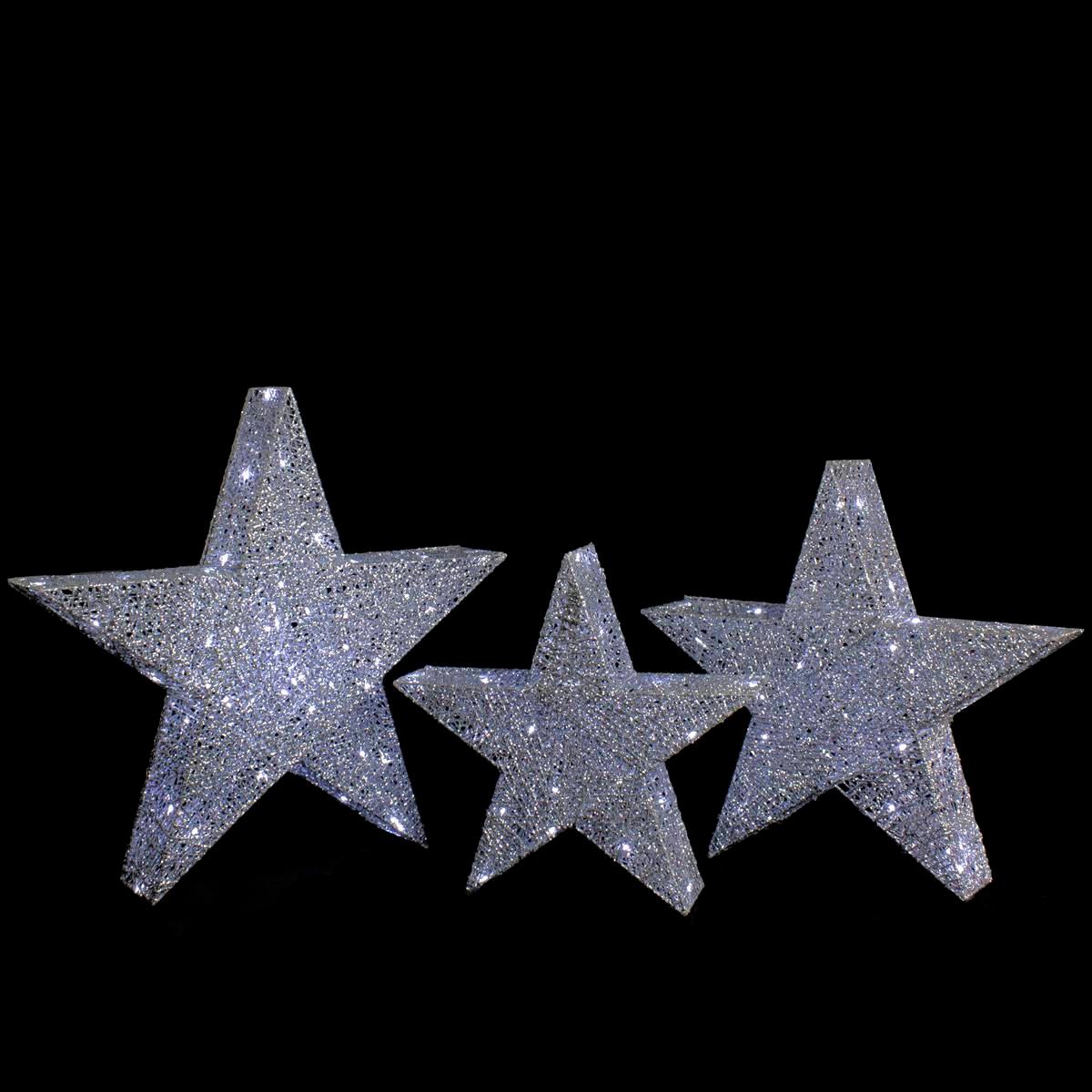 Northlight Seasonal LED Stars Outdoor Christmas Décor - Set of 3