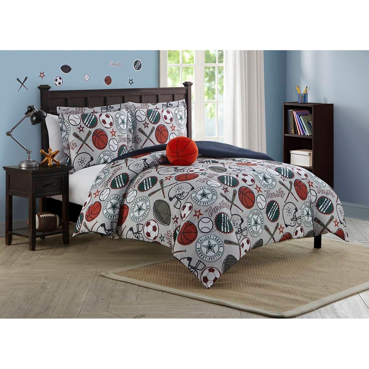 Alex &amp; Bella League Sports Microfiber Comforter Bedding Set
