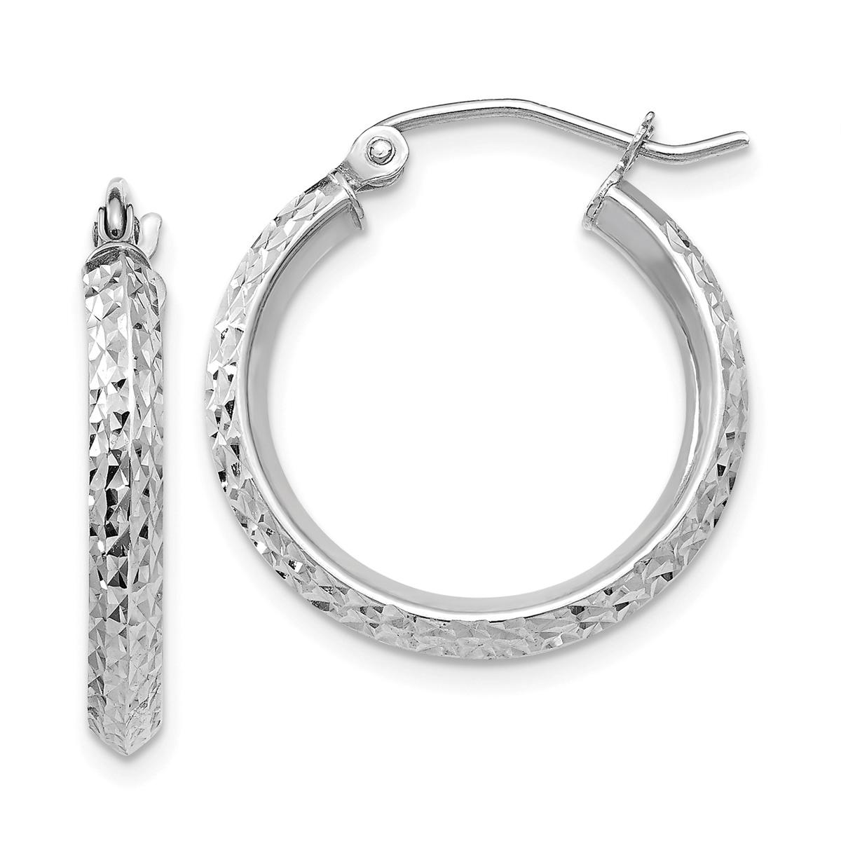Gold Classics(tm) 14kt. White Gold 20mm Hoop Earrings