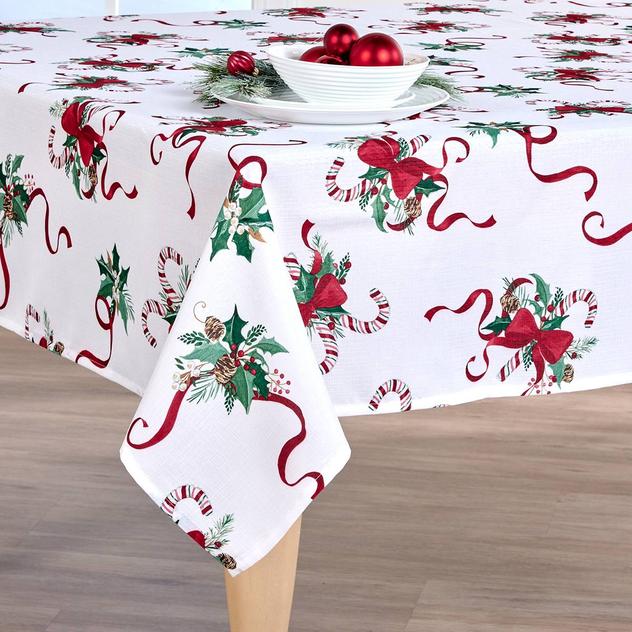 Candy Cane Ribbon Tablecloth