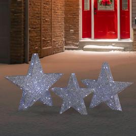 Northlight Seasonal LED Stars Outdoor Christmas Décor - Set of 3