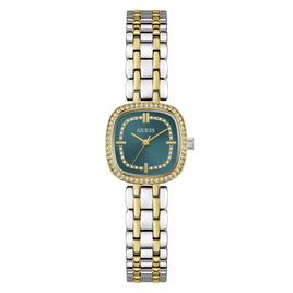 Womens Guess Two-Tone Green Dial Watch - GW1018L6