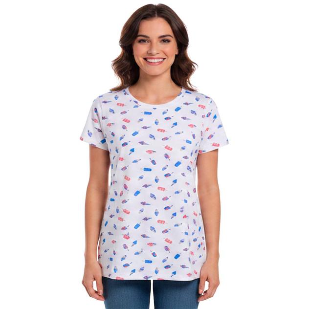 Plus Size Preswick & Moore® Short Sleeve Ice Cream Crew Neck Tee