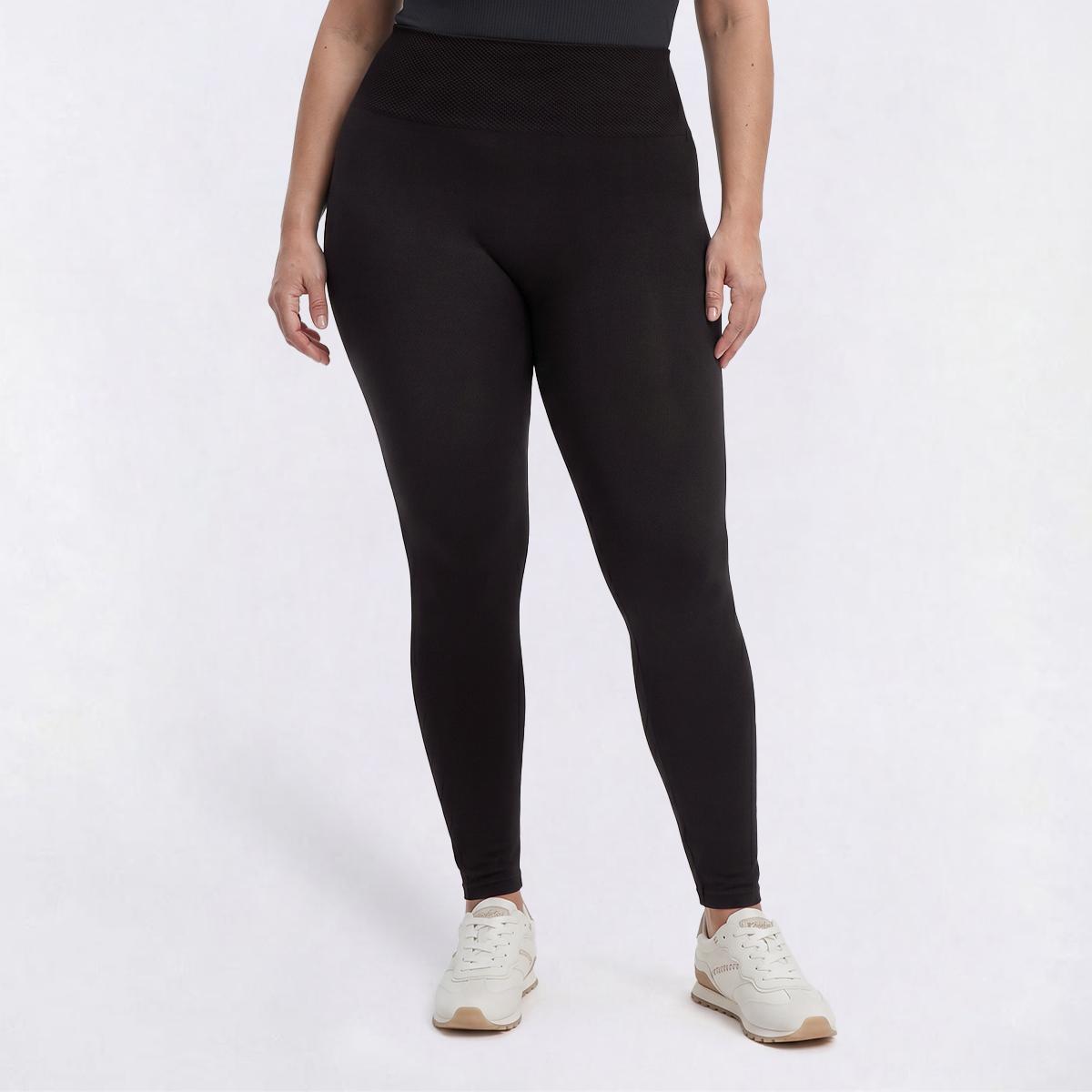 Juniors Plus Eye Candy Seamless Waffle Waistband Leggings