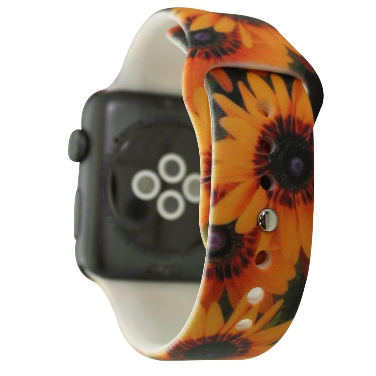 Womens Olivia Pratt™ Printed Apple Watch Band - 8844-REALDAISY
