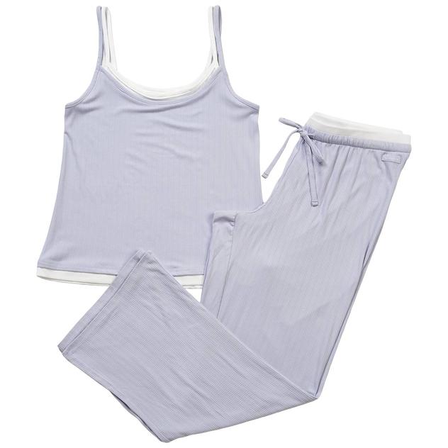 Womens Danskin Variegated Double Layer Cami & Pant Pajama Set